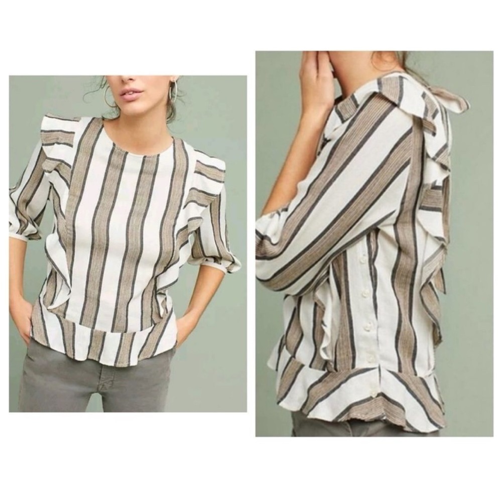 Isabella Sinclair Anthropologie Striped Women's Top Size Small